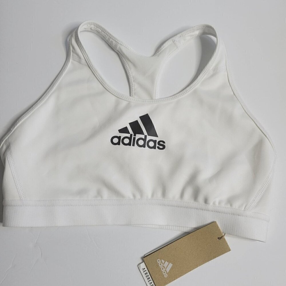 New Adidas Sports Bra White Women Large